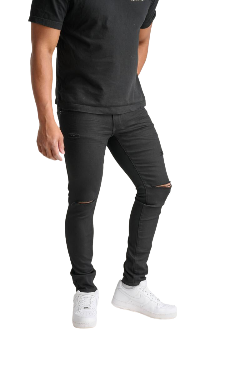 Spark Ripped Twill Jeans - FRESH N FITTED