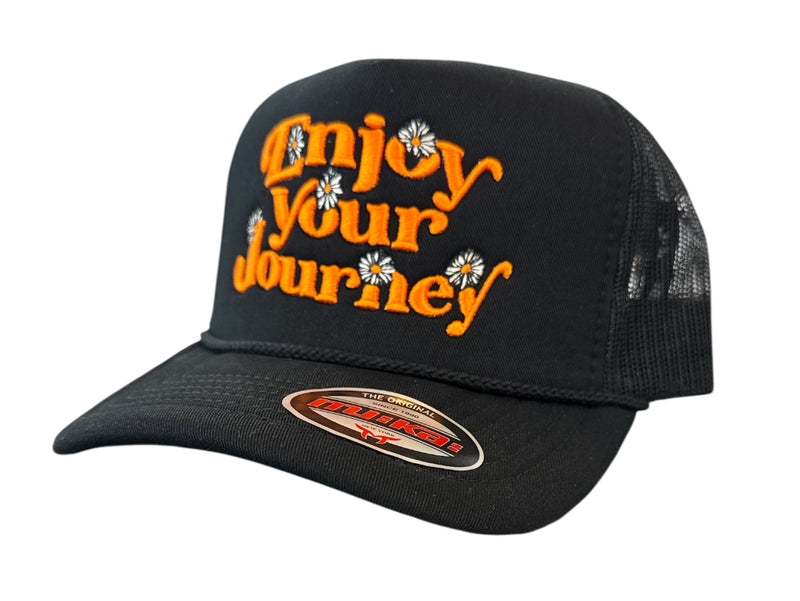 Muka 'Enjoy' Trucker Hat (Black) T5429 - FRESH N FITTED