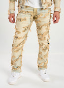 Taker 'Distressed Pattern' Slim Straight Denim (Tint) T4032