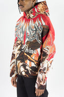 Rebel Minds 'Heaven' Rhinestone Tapestry Hoodie (Red) 152-337