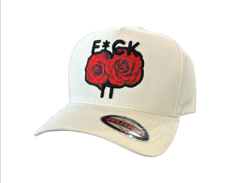 Muka 'F*CK IT' Snapback Hat (Ivory) S4403 - Fresh N Fitted Inc 2