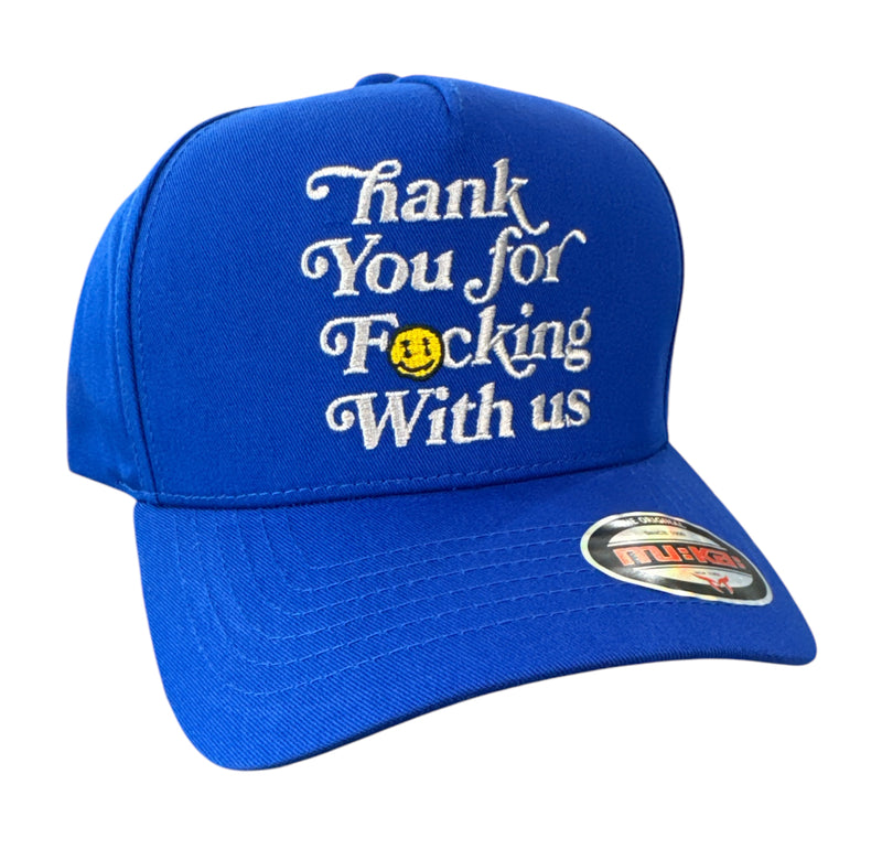 MUKA 'Thank You' Snapback Hat (Royal) S4476
