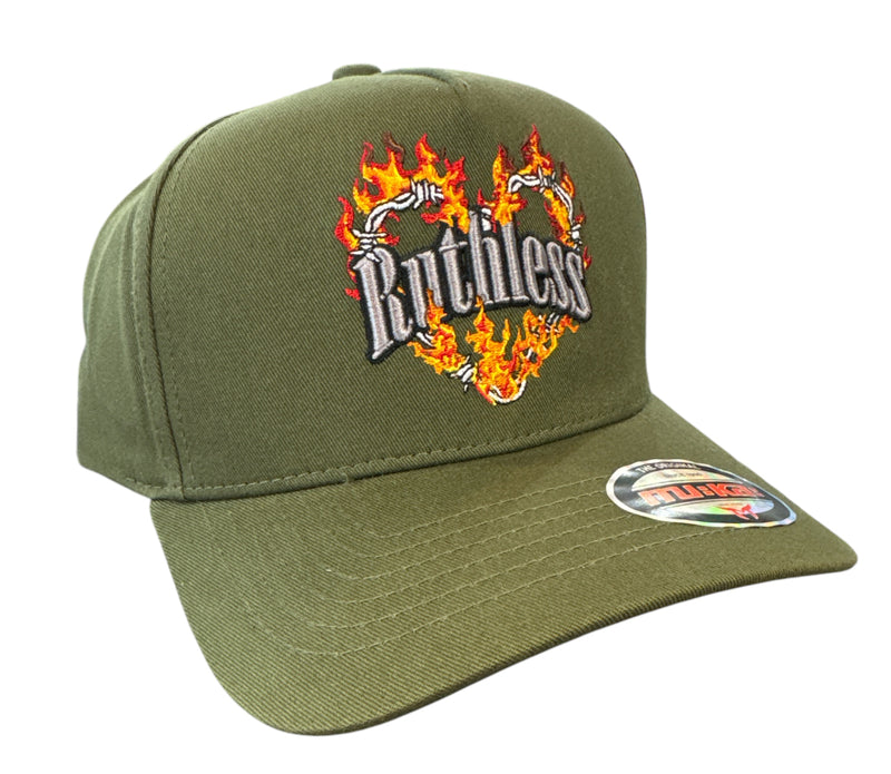 MUKA 'Ruthless' Snapback Hat (Olive) S4449 - FRESH N FITTED