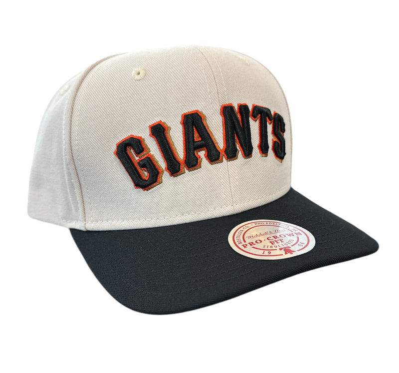 Mitchell & Ness 'San Francisco Giants' MLB Off Word Pro Snap Back Hat (Off White) HP11516