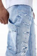 Jordan Craig Aaron 'Foreman' Distressed Relaxed Fit Denim (Arctic Wash) JA2275 - FRESH N FITTED