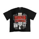 Mixed Emotion 'Lost Identity' S/S Rhinestone T-Shirt in Black