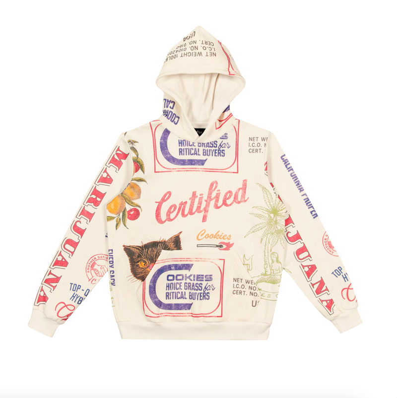 Cookies 'Cuban Link' All Over Pullover Hoodie (Cream) CM251HFC03 - FRESH N FITTED