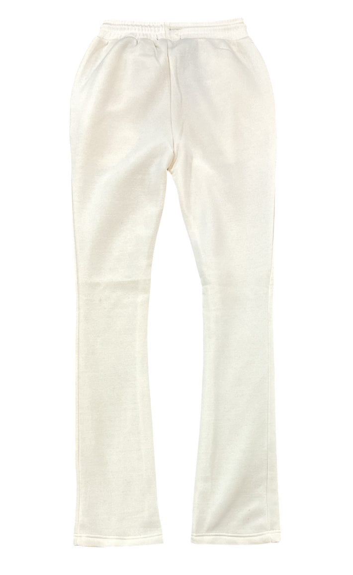 Black Pike Stacked Sweat Pants (Natural) FB3424 - FRESH N FITTED