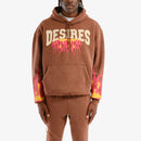 Copper Rivet 'Desires' Cropped Hoodie (Brown) 531076 - FRESH N FITTED
