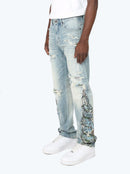 Smoke Rise 'Flame Tapestry' Denim (Hera Blue) JP25114 - FRESH N FITTED
