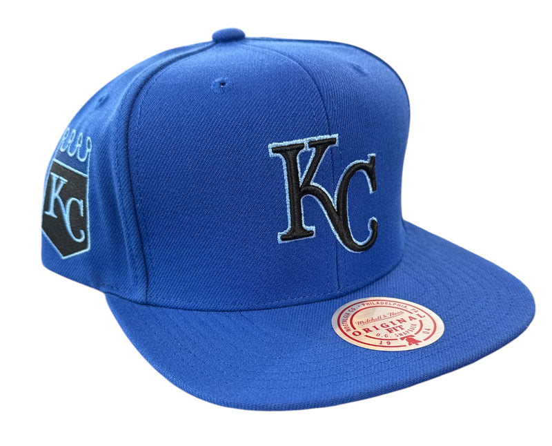 Mitchell & Ness 'Kansas City Royals' MLB Logo Eclipse Snap Back Hat (Blue) HS9624