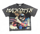 Majestik 'Champion Racer' Garment Dyed Cropped T-Shirt (Black) TE2537