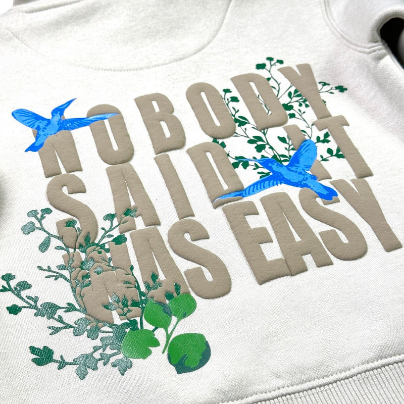 Elite Denim 'Nobody Said It Was Easy' Kids Hoodie (Cream) 4265-JR - FRESH N FITTED