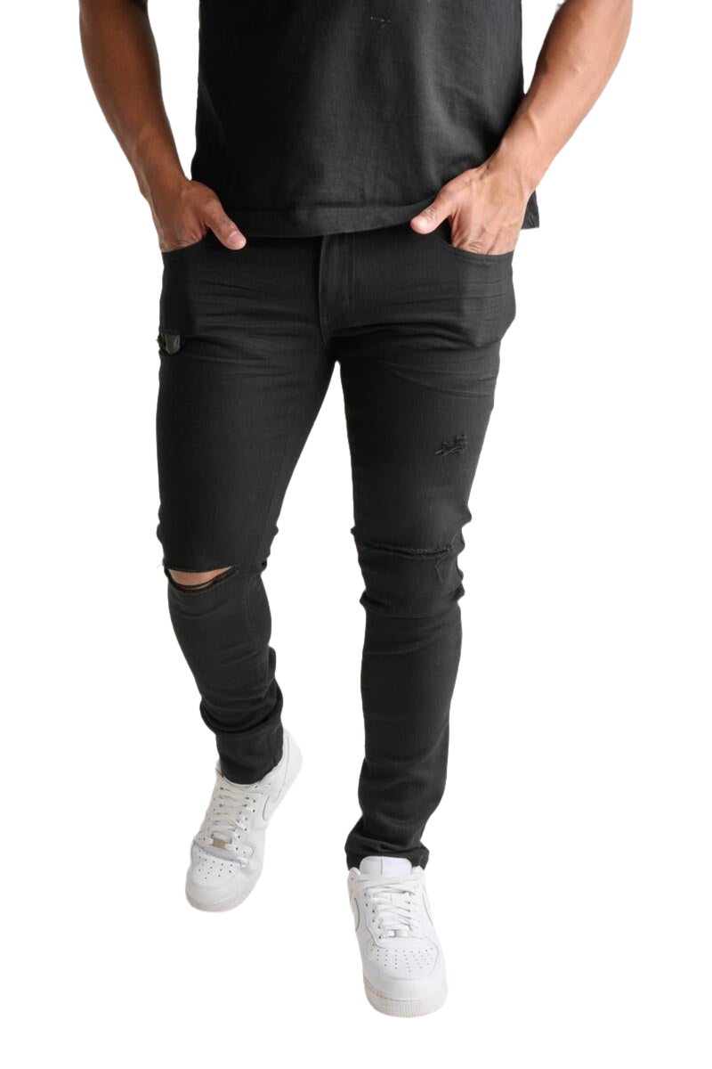 Spark Ripped Twill Jeans - FRESH N FITTED