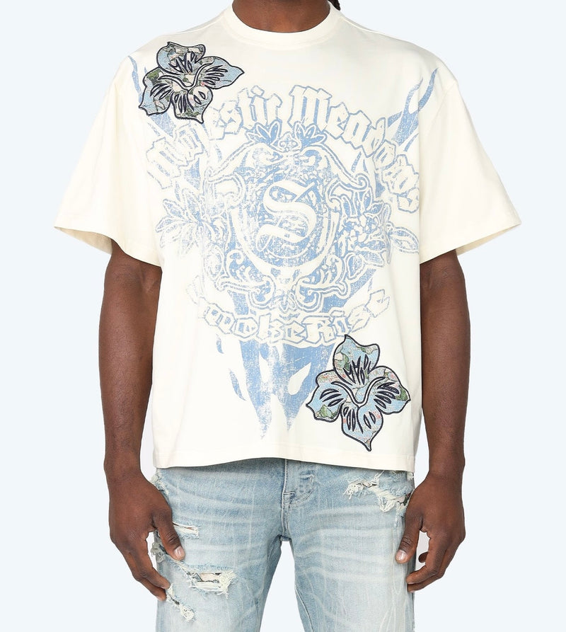 Smoke Rise 'Majestic Meadows'  Tapestry Shirt (Chalk) KT25166 - FRESH N FITTED