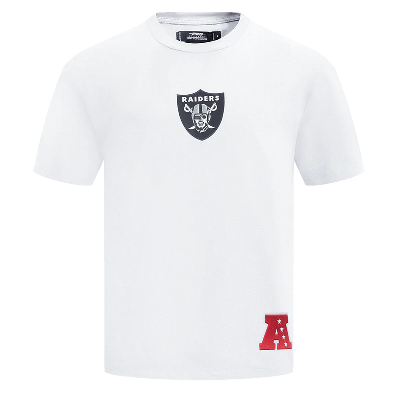 Pro Standard 'Las Vegas Raiders Wingspan' Drop Shoulder T-Shirt (White) FOR41410452 - FRESH N FITTED