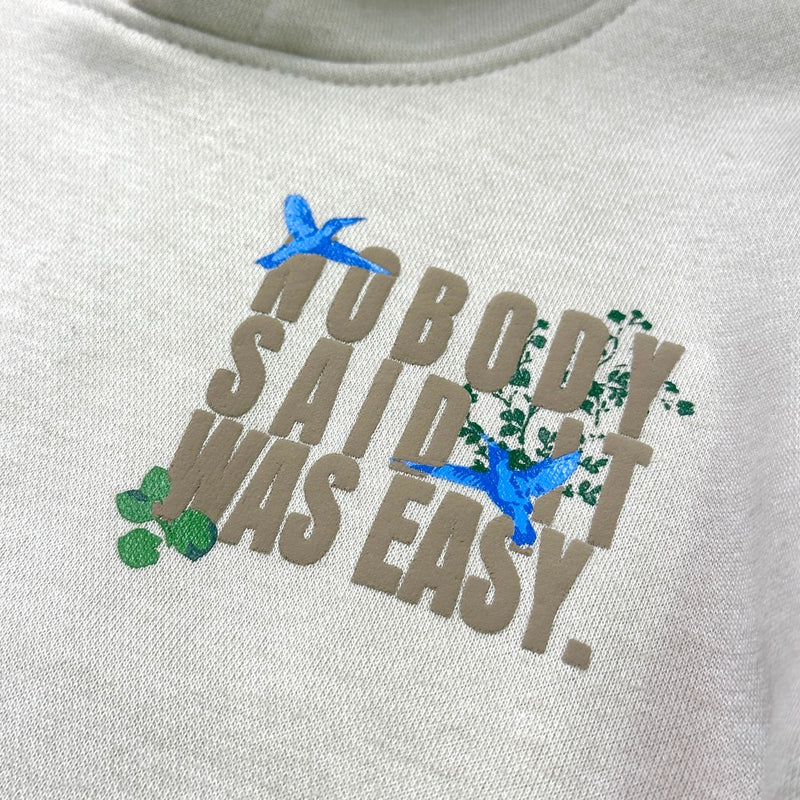 Elite Denim 'Nobody Said It Was Easy' Kids Hoodie (Cream) 4265-JR - FRESH N FITTED