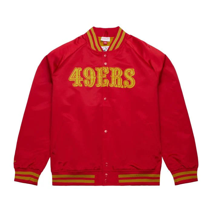 Mitchell & Ness San Francisco 49ers Lightweight Satin Jacket (Red) SJKT6296 - FRESH N FITTED