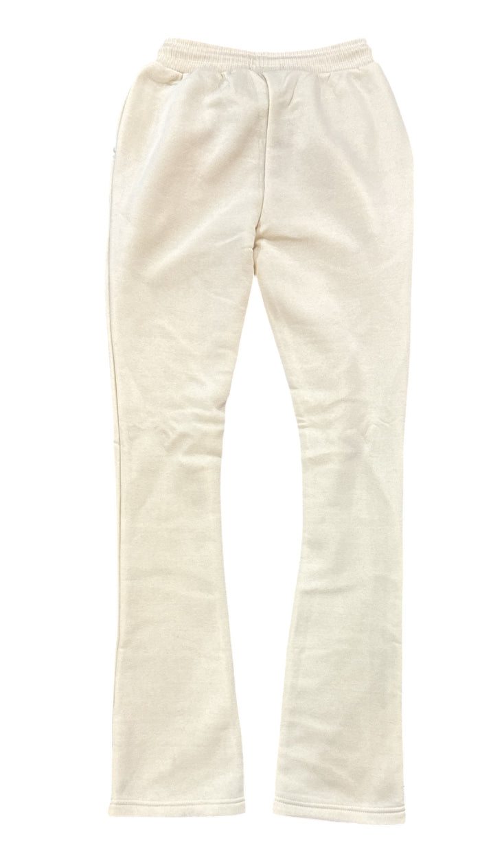 Black Pike Stacked Sweat Pants (Khaki) FB3424 - FRESH N FITTED