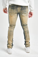 Spark ‘Rip & Repair’ Slim Fit Stretch Denim (Dark Indigo) S4405