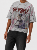 Kleep Arin Washed 100% Cotton S/N Jersey 3/4 Sleeve Tee in Grey KT2010S