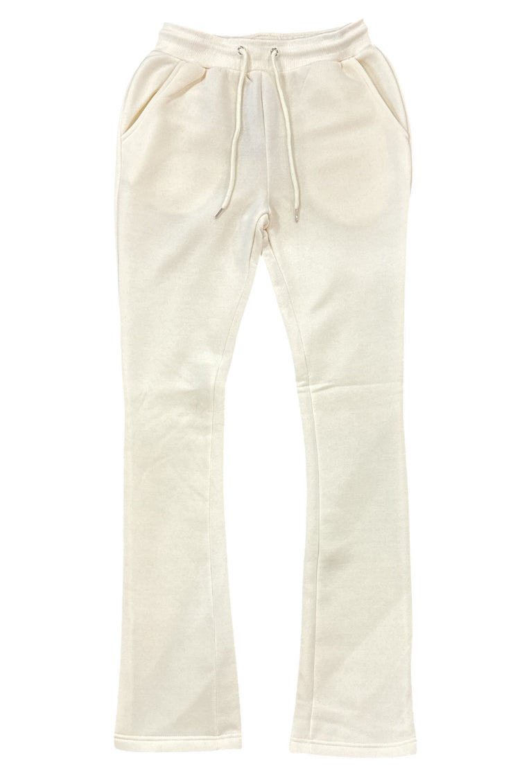 Black Pike Stacked Sweat Pants (Natural) FB3424 - FRESH N FITTED
