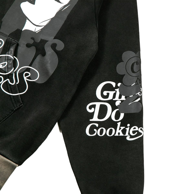 Cookies 'Florist' Zip Up Hoodie (Washed Black) CM251HFC01 - FRESH N FITTED