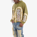 VOYAGE STUDIO 'Dragon' Rip & Tear Terry Cropped Hoodie (Olive) 53J10 - FRESH N FITTED