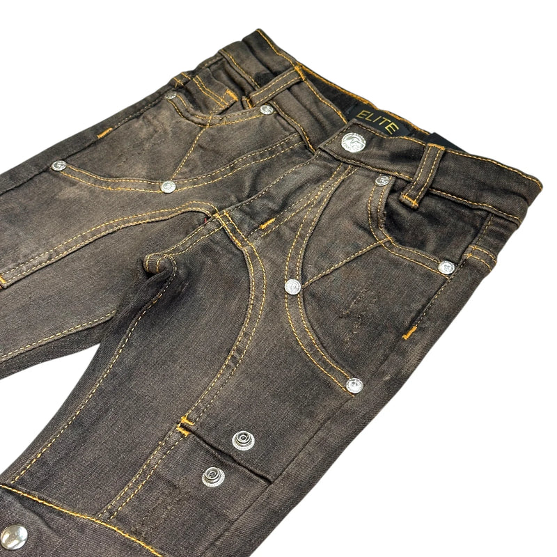 Elite Denim Kids Padded Premium Stacked Denim (Bronze) 726-JR - FRESH N FITTED