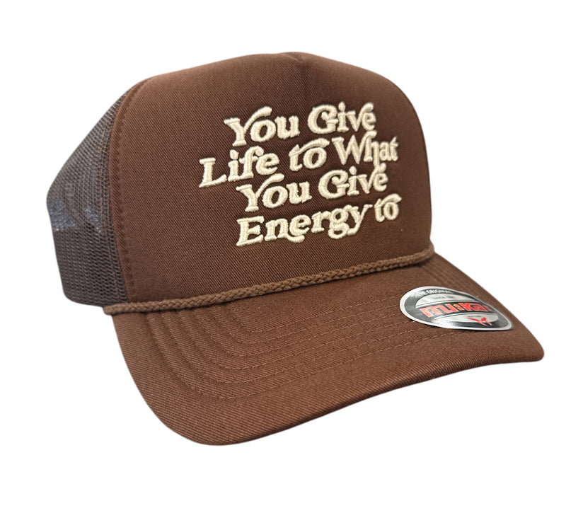 MUKA 'Give Life' Trucker Hat (Brown) T5463A - FRESH N FITTED