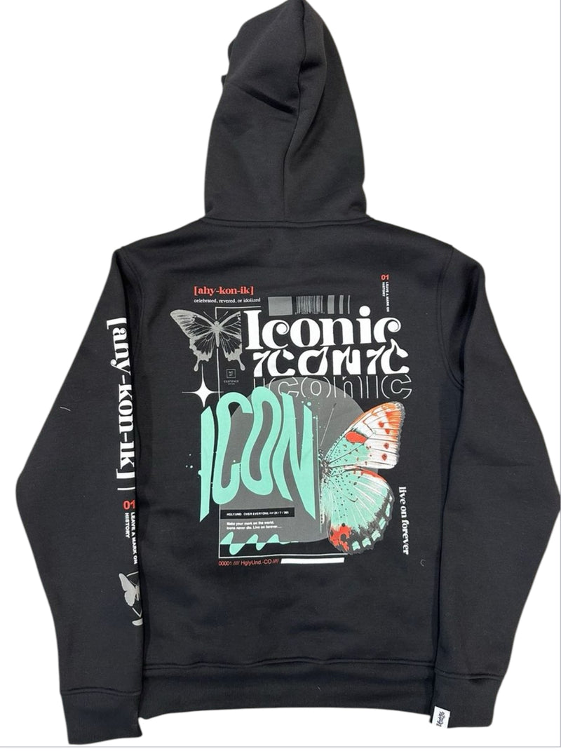 Highly Undrtd Kids 'Iconic' Hoodie (Black) UF4664K - FRESH N FITTED