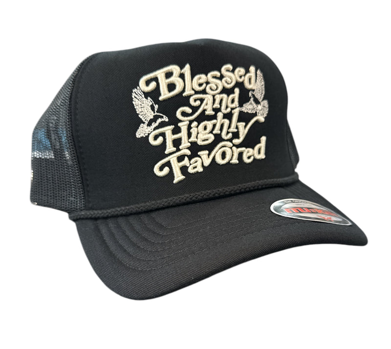 MUKA 'Blessed' Trucker Hat (Black) T5466