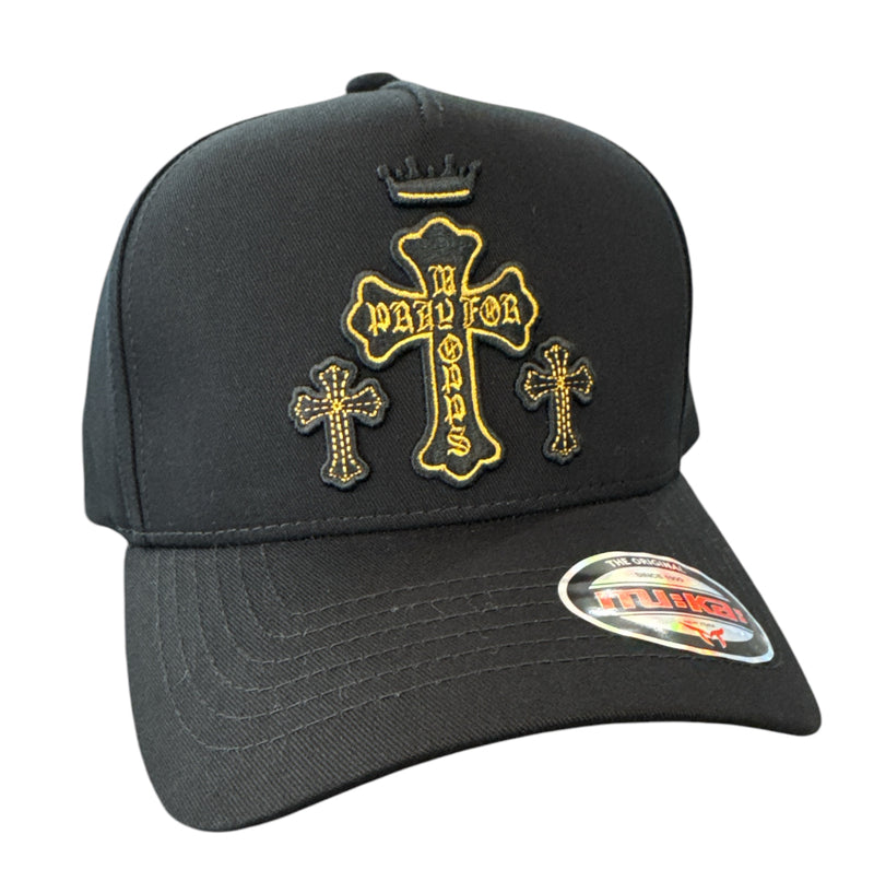 MUKA 'Cross' Snapback Hat (Black) S4472
