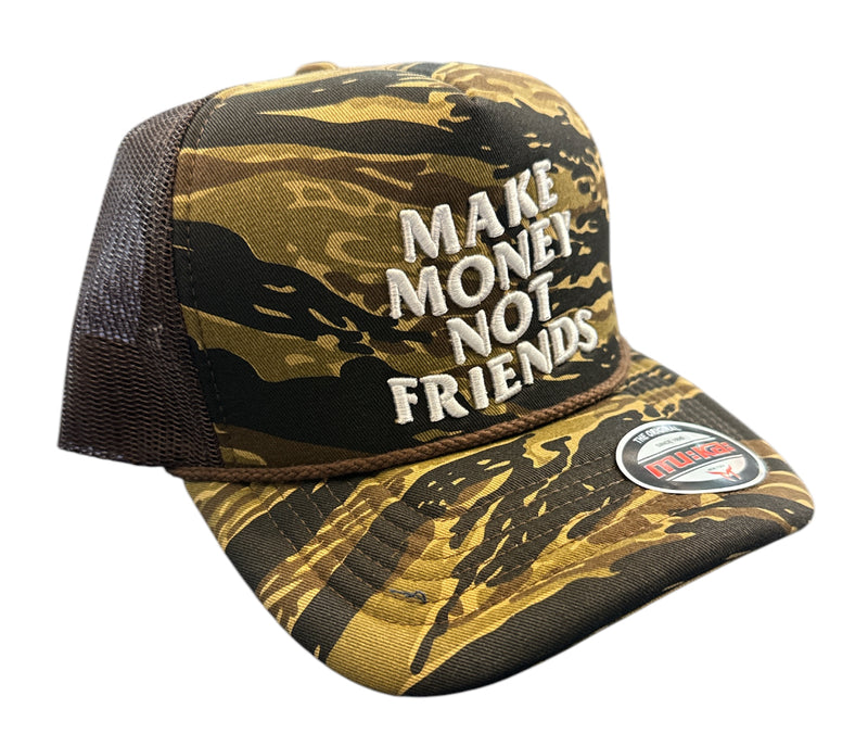 MUKA 'Make Money' Trucker Hat (Olive Tiger) MUM2251 - FRESH N FITTED