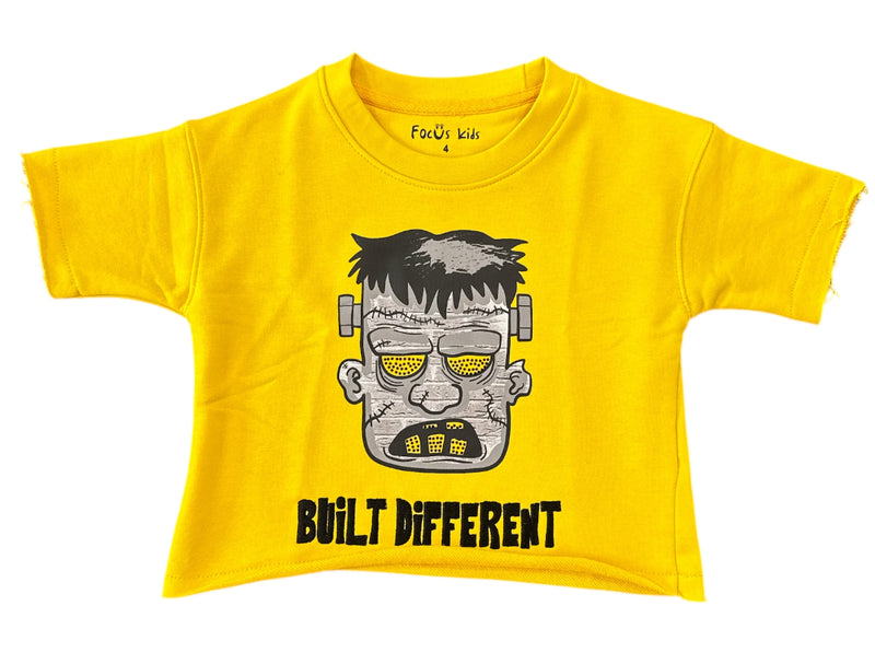 Focus Kids 'Face' Cropped T-Shirt (Yellow) 80710T/K