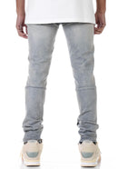KDNK 'Distressed' Ankle Zippers Denim (Steel Blue) KND4300 - FRESH N FITTED