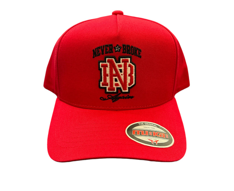 Muka 'Never Broke Again' Snapback Hat (Red) S4429 - FRESH N FITTED