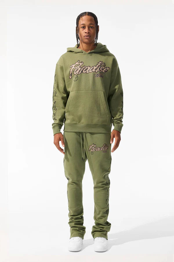Jordan Craig Paradise Tour Stacked Sweat Pants (Sage) 8241L - FRESH N FITTED