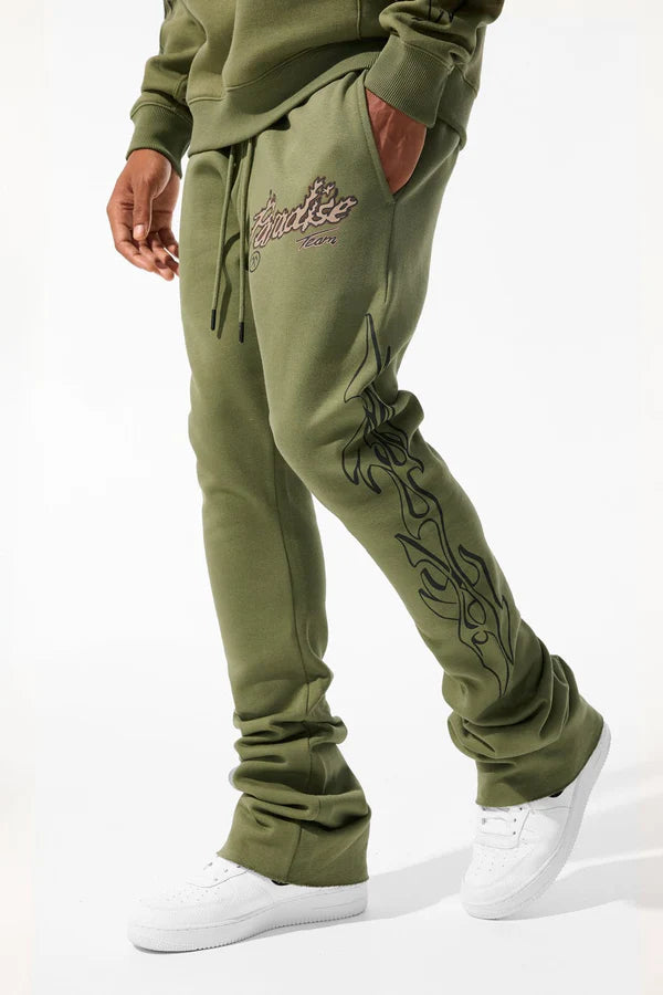 Jordan Craig Paradise Tour Stacked Sweat Pants (Sage) 8241L - FRESH N FITTED