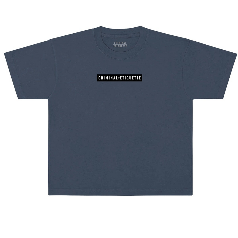 Criminal Etiquette 'CRMNL CREW' T-Shirt (Blue) - FRESH N FITTED
