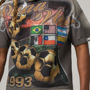DUAA 'WC 93' Rhinestone T-Shirt in Grey