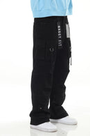 Stylo Black Buckled Baggy Cargo Denim (Black) – VTR-3
