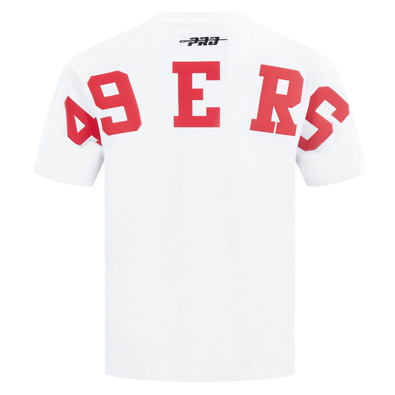 Pro Standard 'San Francisco 49ers Wingspan' Drop Shoulder T-Shirt (White) FS41410470 - FRESH N FITTED