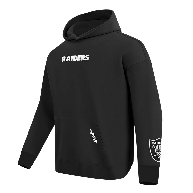 Pro Standard 'Las Vegas Raiders Wingspan' Drop Shoulder Hoodie (Black) FOR5410450 - FRESH N FITTED