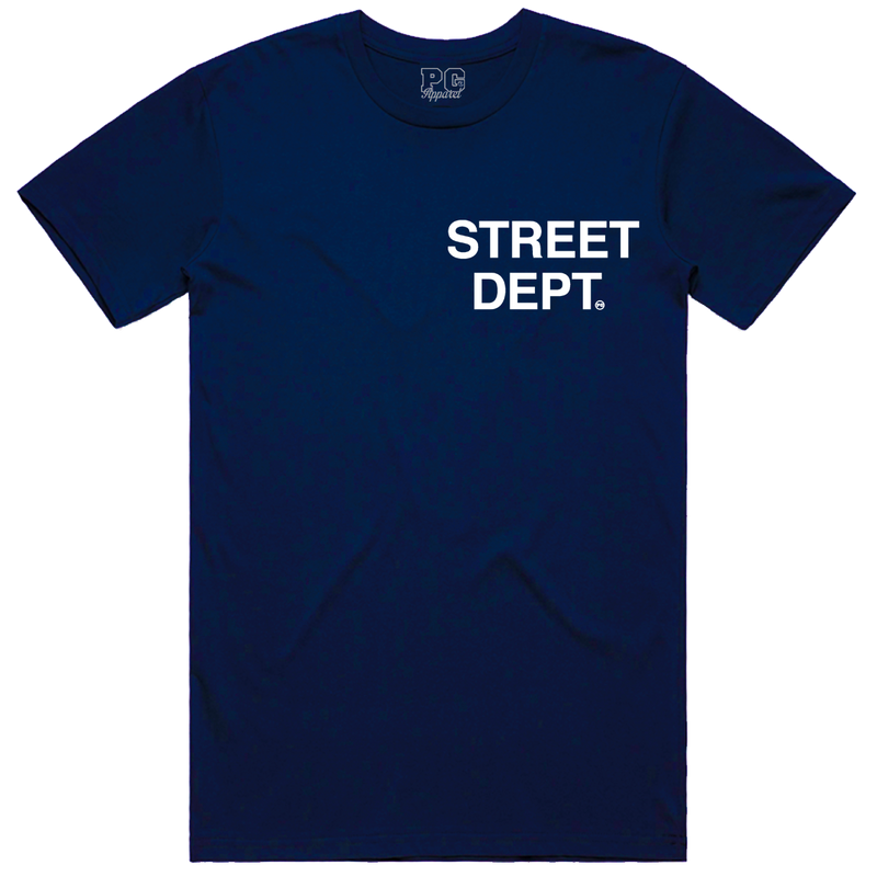PG Apparel 'Street Dept' T-Shirt (Navy Blue) STDPT100 - FRESH N FITTED