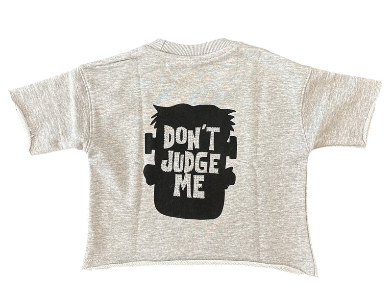 Focus Kids 'Face' Cropped T-Shirt (Grey) 80710T/K