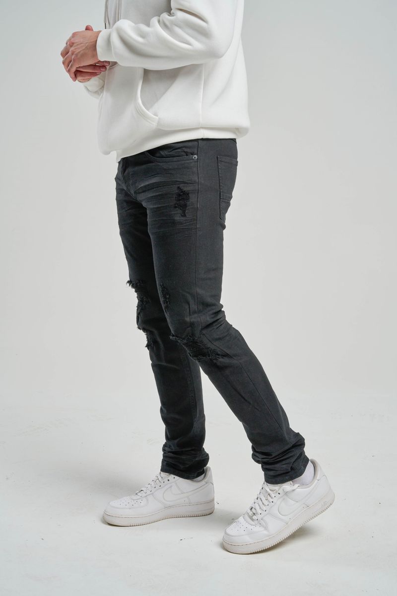 Spark Slim Fit Stretch Denim (Jet Black) S4403