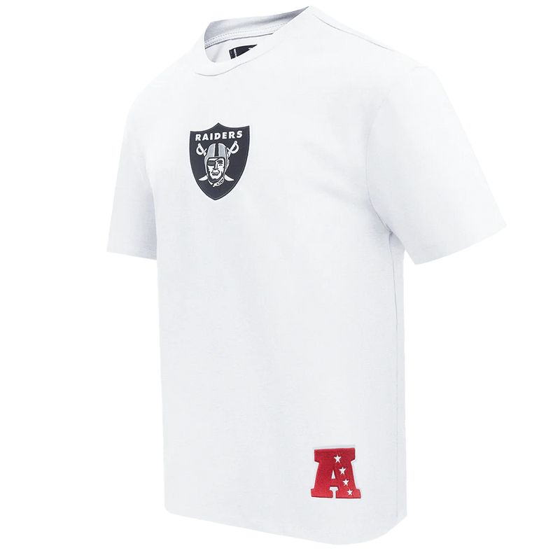 Pro Standard 'Las Vegas Raiders Wingspan' Drop Shoulder T-Shirt (White) FOR41410452 - FRESH N FITTED