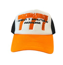 7M 'STATIC' Trucker Hat (White/Orange) - FRESH N FITTED