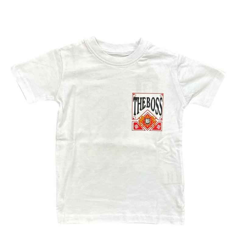 FWRD Kids 'The Boss' T-Shirt (White/Red) FW-180528K - FRESH N FITTED